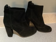 Faith Black Suede Block heel