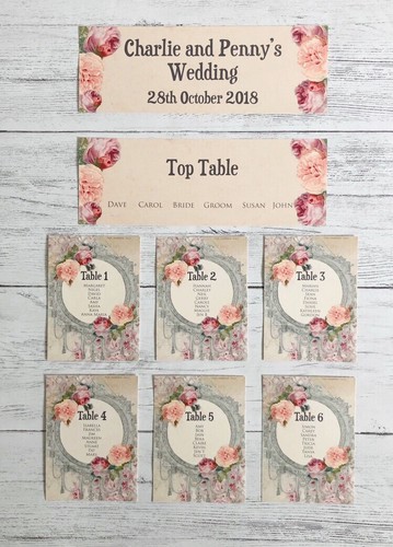 Wedding table plan cards - plan,