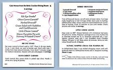 Rib Eye Steaks #6 Gala Menus - Betty Crocker 1971 Recipe Card