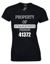 PROPERTY OF STRANGEWAYS LADIES T-SHIRT PRISON HMP JAIL MANCHESTER FANCY DRESS