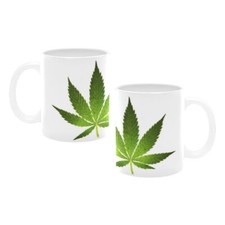 Cannabis leaf mug - ,