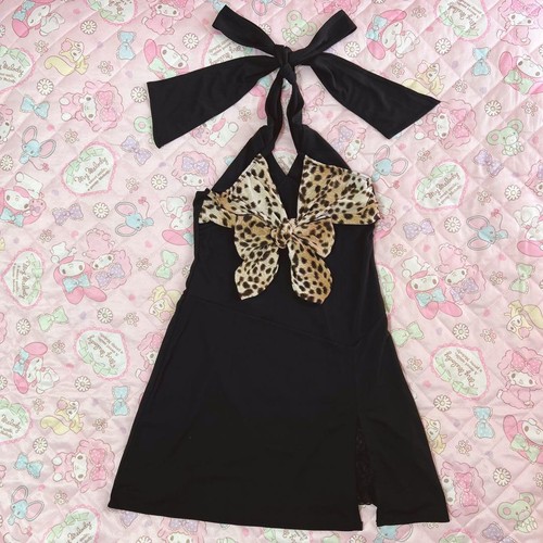 Mars leopard print - halter, neck