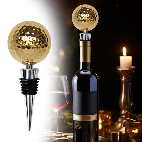 Golf ball wine bottle - wine, stopper