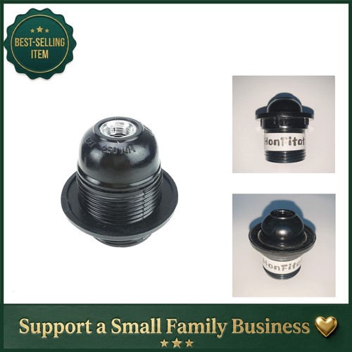 Black bakelite e27 socket for - bakelite,