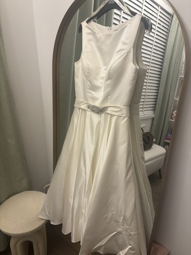 Satin ivory wedding dress from - ivory,