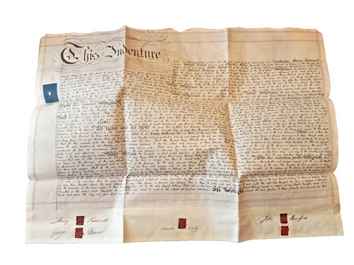 19th vellum indenture - vellum,