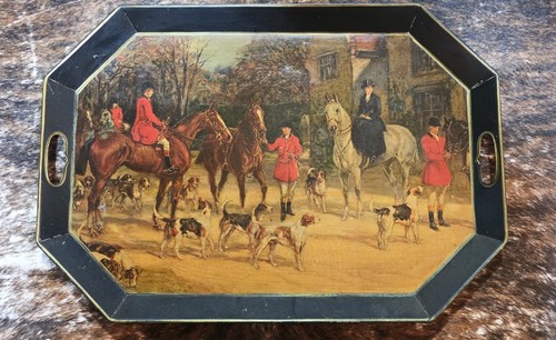 Vtg english fox hunt serving - fox,