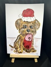 Yorkie puppy funny Christmas cards