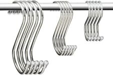 10 PCS Stainless Steel S Hooks Kitchen Meat Pan Utensil Clothes Hanger Hanging