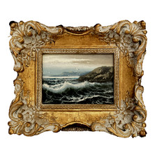 Framed Rough Ocean seascape