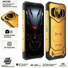 Unlocked DOOGEE S200X 5G Rugged Phone Dual Screen Android 14 Waterproof Mobile