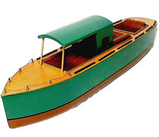 Vintage Wooden Pond Boat Model