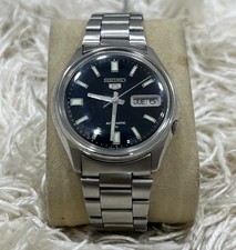 Vintage Original Seiko 5 Automatic Blue Dial Watch for Mens Japan 7009-8762