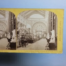 London England Stereoview C1862 Real Photo Great Exhibition West Dome Taxidermy