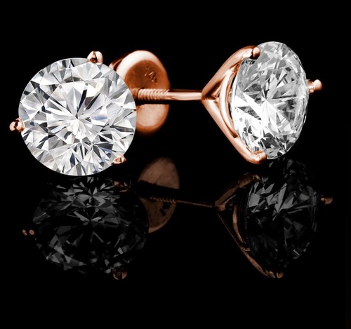 Gold womens earrings round - gold,
