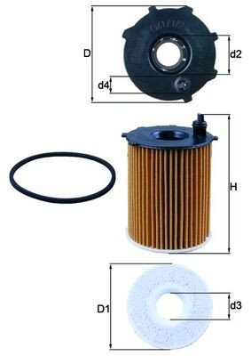 Mahle 171 oil filter for - ox,