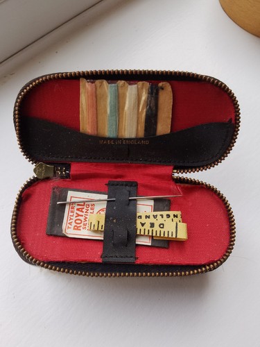 Vintage embroided sewing box - vintage,