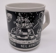 ORIGINAL 1969 - MOON LANDING MUG CUP -NEIL ARMSTRONG BUZZ ALDRIN MICHAEL COLLINS