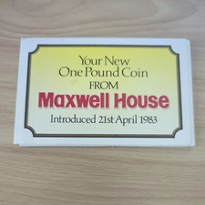 1983 One Pound Coin in Maxwell House Holder INV017