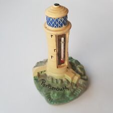 Portsmouth souvenir model lighthouse island thermometer resin English vintage
