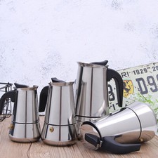 Coffee Percolator Pot Induction Stainless Steel Italian Espresso Maker 2-9 Cups