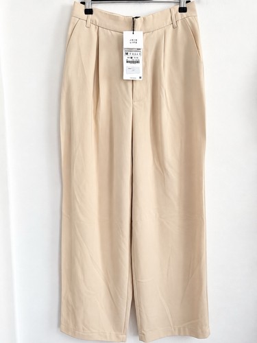 Zara womens beige wide leg - womens,