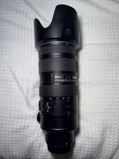 Nikon AF-S 70-200mm F2.8 G2 II ED VR Zoom Pro Lens Front & Rear Caps & Hood