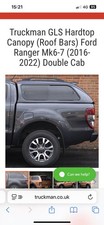 Truckman GLS Hardtop Canopy (Roof Bars) Ford Ranger Mk6-7 (2016-2022) Double Cab