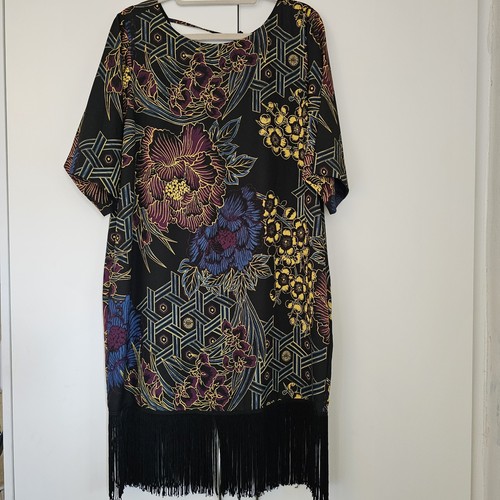 Biba fringe hem dress - hem,