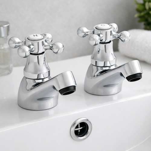 Traditional chrome basin taps - traditional,