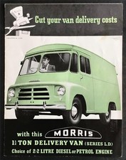 MORRIS SERIES LD 1½ TON DELIVERY VAN Sales Brochure May 1955 #H5538