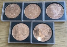 5  1 Oz Fine Copper Bullion