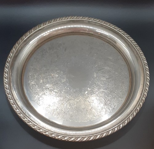 Vintage silvertone engraved - vintage,