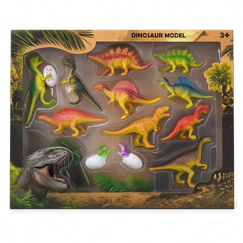 Dinosaur figures set with eggs - dinosaur,