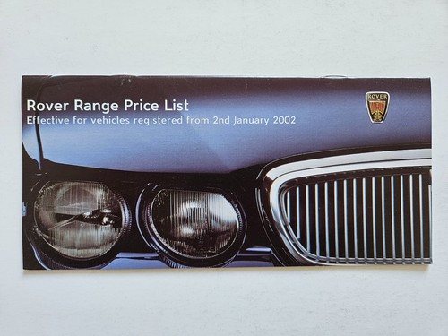 Rover price list - 75,