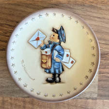 M J Hummel Plate Postman No1285 Hum983 Boxed Dates 1995
