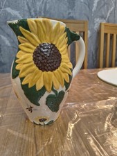 Sunflower Jug/vase Handmade in