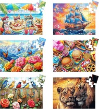 6 Packs 24 Large Piece Puzzle