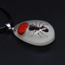 Glow in the dark bug necklaces