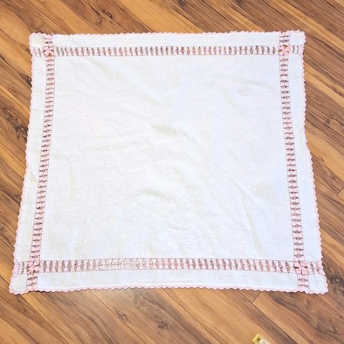 Vtg crochet floral square - vtg,