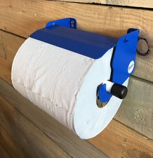 Van Mountable Blue Towel Roll Hanging Holder Dispenser With Stop Brake Workshop