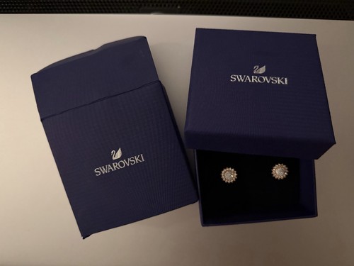 Swarovski gold sunflower stud - swarovski,