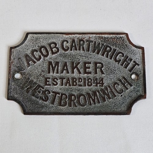 Vintage cast brass makers name - makers,