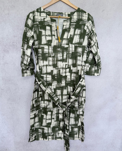 Jaeger linen dress green - linen, 6