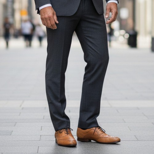 Zara man tan leather wingtip - man,