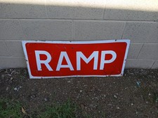 Large " RAMP" Road Sign Metal No Enamel 41" X 18"