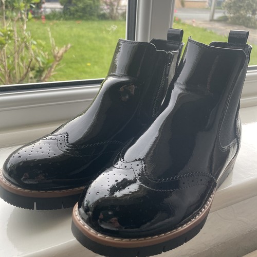 Pavers patent leather chelsea - leather,
