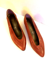 Leather Court Shoes size 5. Vermillion Red. BHS brand