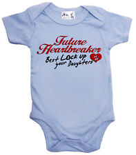 Funny Baby Bodysuit "Future Heartbreaker Best Lock up Daughters" Boy Clothes
