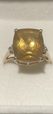 Gold Golden beryl And Diamond ring